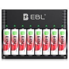 EBL 8x 1.5V AA Rechargeable Batteries 3000mWh Double A Lithium Battery +Charger picture