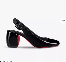 Christian Louboutin Minny Sling Slingback 70 Black Patent size 37 picture