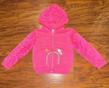365 Kids From Garanimals Peanuts Snoopy Sequins Zip Hoodie Size 5 Pink - Girl’s picture