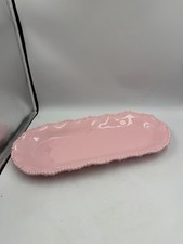 Rachel Ashwell Plastic Pink Ruffle Vanity Dresser Tray Shabby Chic 17.5x8in picture