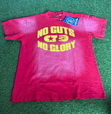 Hellstar Men’s M Red/Yellow No Guts No Glory Logo Graphic Crew Neck Tee NWT picture