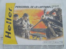1/72 HO/OO Heller WWII Luftwaffe Personnel Crew 48 Figures Plastic Model Kit NEW picture