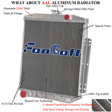 3-ROW Radiator For 1954- 56 Ford Country Squire Oversize Police Interceptor AT picture