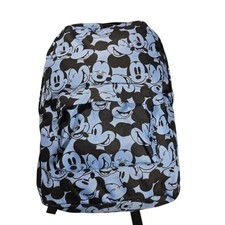 EUC Disney Mickey Mouse Expressions Backpack All Over Print Sky Blue & Black  picture