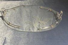 VTG Dorothy Thorpe Modern Lucite/ Acrylic Chrome Cocktail/Serving Tray 20 X 12 picture