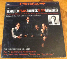 BERNSTEIN PLAYS BRUBECK 1960 PROMO LP COLUMBIA 6-EYE UltraSonic JAZZ VG 1C/1E picture