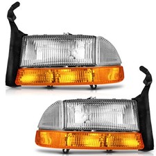 For 1997-2004 Dodge Dakota / 1998-2003 Dodge Durango Headlights Chrome L+R Pair picture