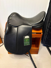 Smith-Worthington Saddle-Mystic Dressage Saddle 17 1/2 Black Wide Tree 3333 picture