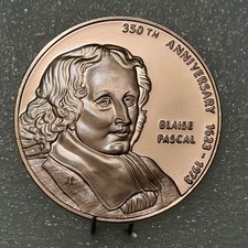 BLAISE PASCAL SCIENTIST MATHEMATICIAN RELIGIOUS PHILOSOPHER MEDAL picture