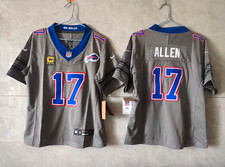 Nike Buffalo Bills Josh Allen #17 Jersey Gray/Blue/Red/White Football In Game he picture
