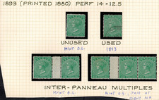 Bermuda 1893 SG 11 1/- Green Specialized OV5c P 14 x 2 1/2 Mint & Used GEM picture
