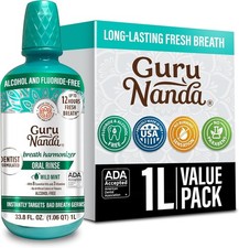GuruNanda Fresh Breath Mouthwash, ADA-Accepted, Alcohol & Fluoride-Free, Fresh B picture