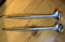 Vintage MCM Georg Jensen Tuja Tanaquil Salad Server Set Magnus Stephensen Steel picture