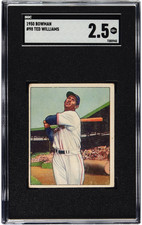 1950 Bowman Ted Williams #98 SGC Good+ 2.5 picture