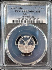 2025 MO Mexico 1/10 Oz LIBERTAD Silver Proof  PCGS PR 70 DCAM 🇲🇽 picture