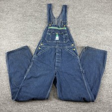 Vintage Liberty Overalls Mens 28x30 Blue Denim Bibs Made In USA Workwear 80s picture