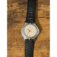 Bertolucci Pulchra Swiss Quartz Watch Day Date Cream Dial Leather Strap picture