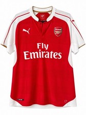 Puma Arsenal FC 2015/2016 Home Soccer Jersey Fly Emirates Red White Large picture