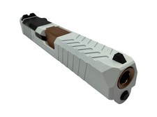 Helot For G19 custom Slide Gen3NEW Cerakote Upper  White Complete W/Copper Flush picture
