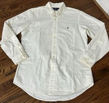 Vintage Polo Ralph Lauren Men's Custom Fit Oxford Shirt Cotton - White Size 15/5 picture