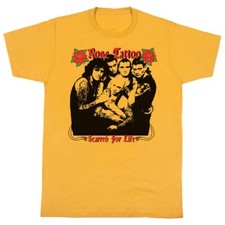 Vtg Rose Tattoo Scarred for Life T Shirt For Men All Size Yellow Cotton MC258 picture