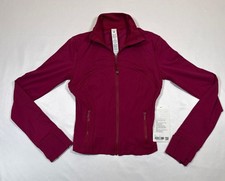 Lululemon Define Cropped Jacket Nulu Size 4 Burgundy New LW3LTNS RARV picture