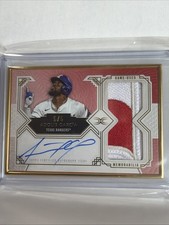 2025 Topps Definitive Adolis Garcia Auto Patch /5 Game Used Framed Rangers picture