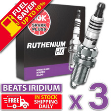 3 x NGK Ruthenium HX LTR6BHX 90495 Latest Upgrade OEM Spark Plugs Beats Iridium picture