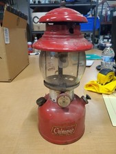 Coleman 200A Red Lantern 1/58 January 1958 Vintage Camping Original Pyrex Glass picture