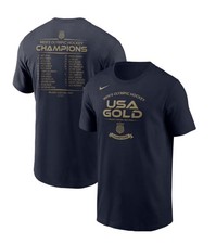 Men's USA Hockey Nike 2026 Winter Olympics Gold Medal Roster T-Shirt Size Large picture