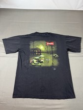 Vintage 1995 Budweiser Frogs Shirt Black Stanley Desantis USA Beer Sz L DRYROT picture