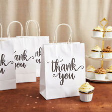 White Plain Paper Shopping Kraft Retail Merchandise Bags With Handles Bulk picture