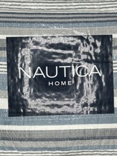 NEW Nautica- Jettison Grey, Twin Quilt Set, With One Matching Sham picture