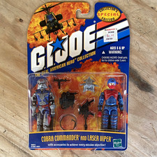 GI Joe 2001 Special Collectors Edition Cobra Commander & Laser Viper NEW ON CARD picture
