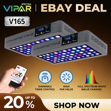 VIPARSPECTRA Timer Control 2pcs 165W LED Aquarium Light For Coral Reef Fish Tank picture