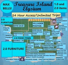 3.0 Island FOUR TreasureIslands AvailableNow. Animal Crossing Treasure Island. picture