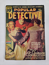 Popular Detective Pulp Magazine October 1944 