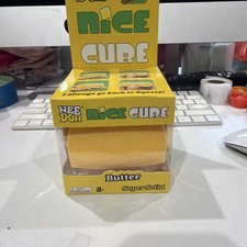 NeeDoh Nice Cube Gel Squeeze Toy, Tear-Resistant, Yellow, 4 x 2 x 3 in picture