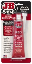 JB Weld 31314 High Temperature Red Acetoxy Silicone Sealant - 3 Oz. picture