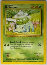 Bulbasaur 44/102 Base Set Unlimited Non-holo MP or Better picture