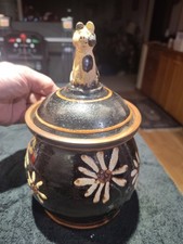 Rare Turtlecreek Potters Signed Redware Lead Glaze Cow Cookie Jar 2012 9