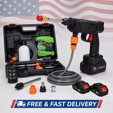 Portable Cordless Electric High Pressure Water Spray Gun Car Washer Cleaner Tool picture