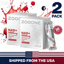 2x ZOOONE NAD+1000mg Nicotinamide Riboside Resveratrol PQQ 30 Packets Anti-Aging picture