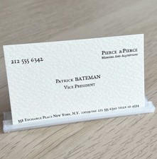 American Psycho business card Patrick Bateman prop gift Christian Bale  picture