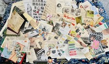50+ Pc Vintage Ephemera Lot Paper Junk Journal Collage Mixed Media picture
