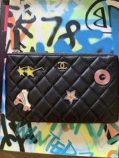 100 percent authentic Chanel Rollerskate Hollywood collection Quilted Clutch. picture