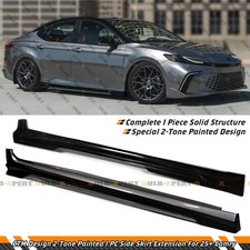 For 25-26 Toyota Camry CTM Design Heavy Metal Black 2-Toned Side Skirt Extension picture