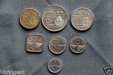Aruba Complete 7 Coin Set - 5 10 25 50 Cent & 1 2.5 5 Florin - UNC picture