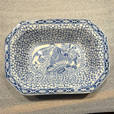 Vintage William Adams Chinese Bird Blue White Dish Rd No 623294 England picture