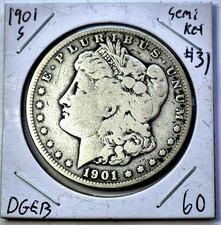 1901   **S**   MORGAN 90% SILVER DOLLAR VG-F Features  *NICE COIN* $1 picture